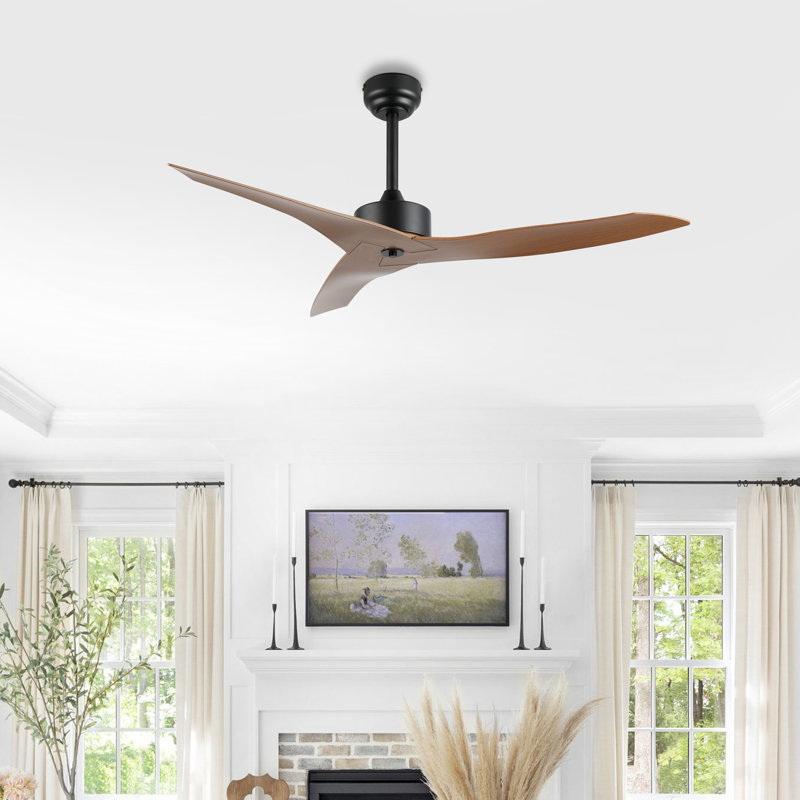 Ventilateur de plafond 50 "à 3 pales avec télécommande Artisha, Brun pâle