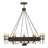 Warwick 12 - Light Dimmable Wagon Wheel Chandelier