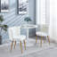 Chaise d'appoint moderne (ensemble de 2) avec pieds en tube de fer couleur bois-947787499
