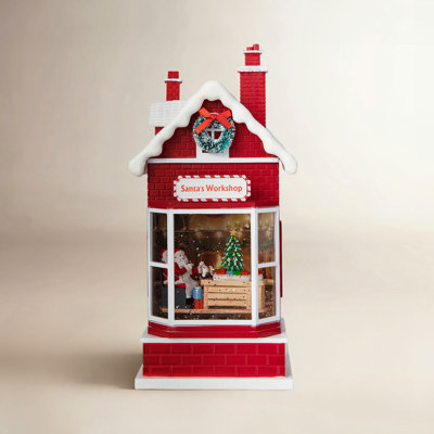 Lighted Santa's Workshop Snow Globe