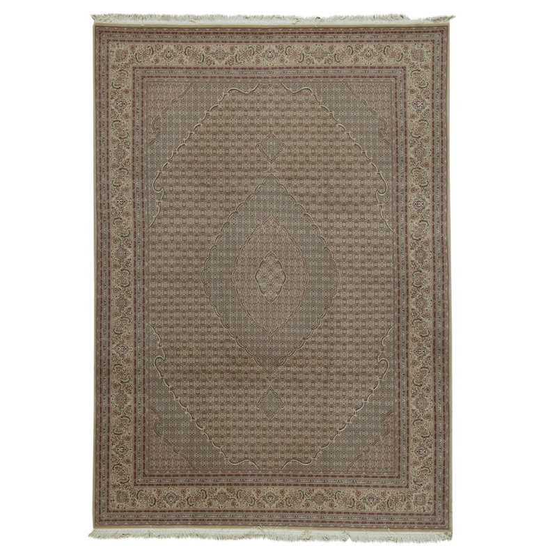 Tapis doré de haute qualité noué à la main
