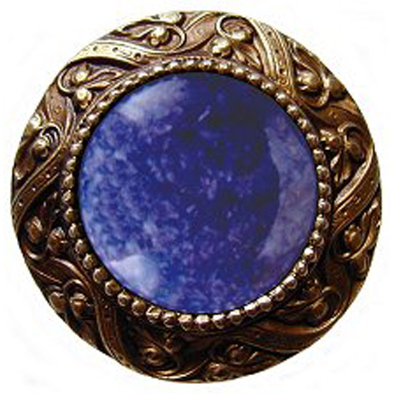 Jewel Mushroom Knob, Antique Brass