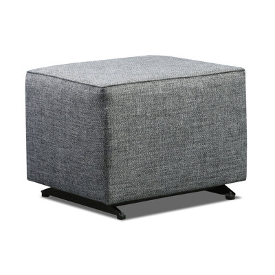 Page Gliding Ottoman With Brushed Graphite Fabric - Made In USA