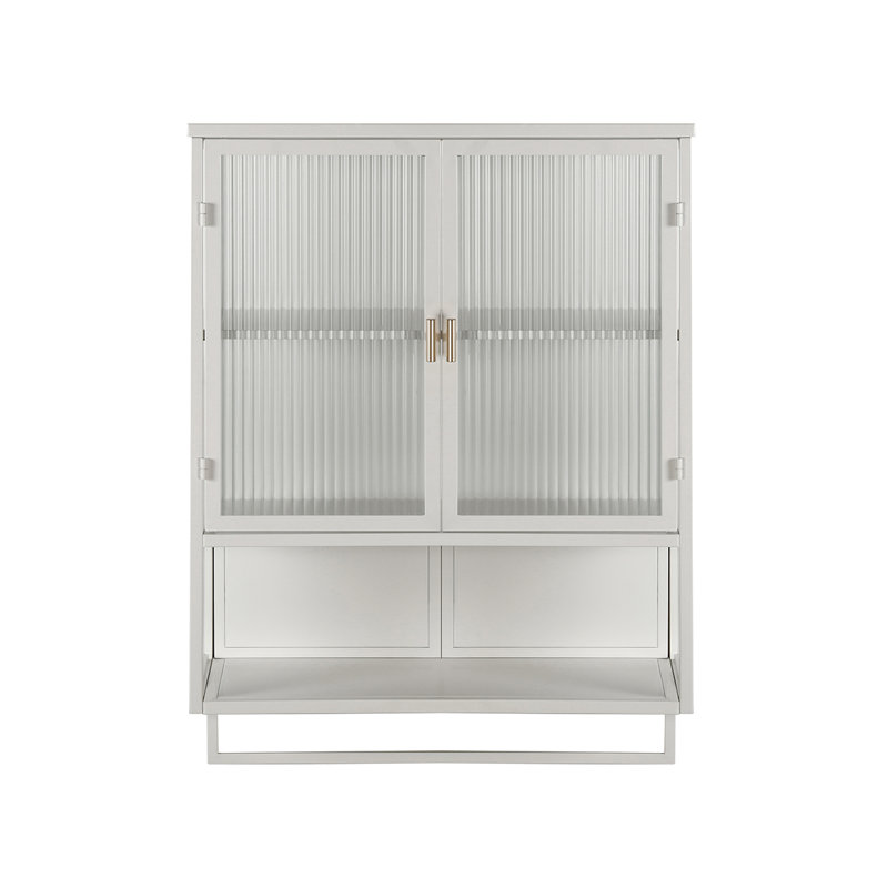 Quitterie 23.62'' W 30.71'' H Medicine Cabinet Mirror, White