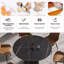 53.15"Modern Artificial Stone Round Carbon Steel Base Dining Table-Can Accommodate 6 People