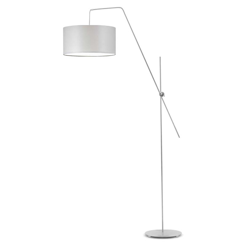 Ayano 176cm Task Floor Lamp, Silver, Light Grey