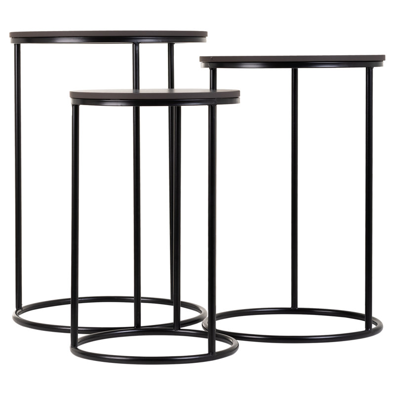 Gamino Frame Nesting Tables, Black, Black