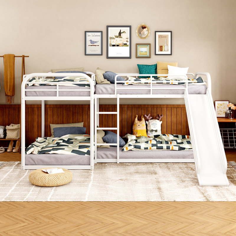 Lit plateforme double Trondheim, Blanc