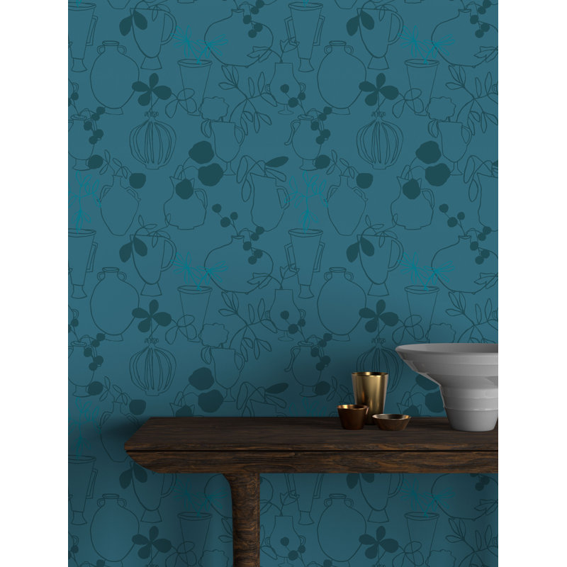 Susan Hable Wallpaper by Susan Hable, Blue