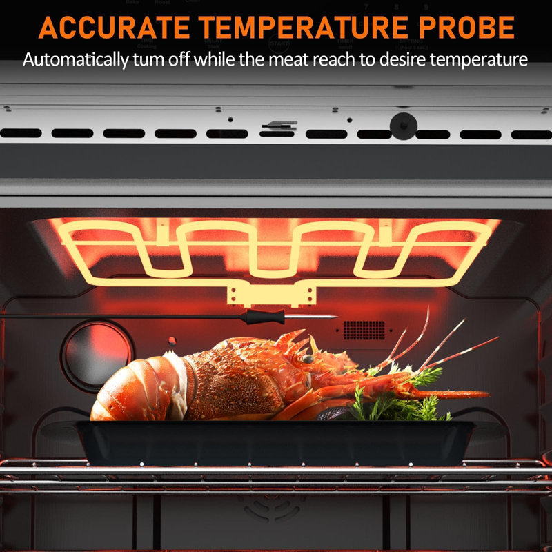 2‑Pack 30‑Inch Single Built‑In Electric Wall Oven, 4.8 Cu.Ft Convection Oven with Self‑Clean Function, Temperature Probe and Triple Cool‑Touch Glass Door