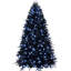 Arbre artificiel noir de 7 pi avec 450 lumières à DEL blanches, 1916 pointes pleines pour un éclairage de Noël effrayant et festif, superbes décorations hivernales, installation facile-1135859001
