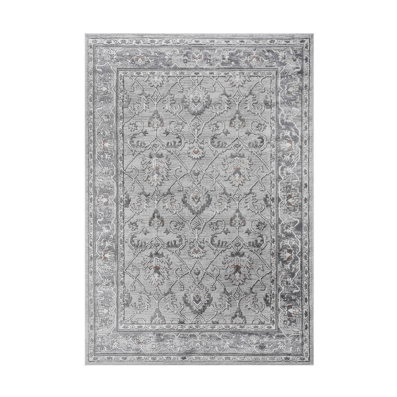 Area Rug, Collection Ivory / Grey / Oriental, Rectangle 6'7" x 7'9"