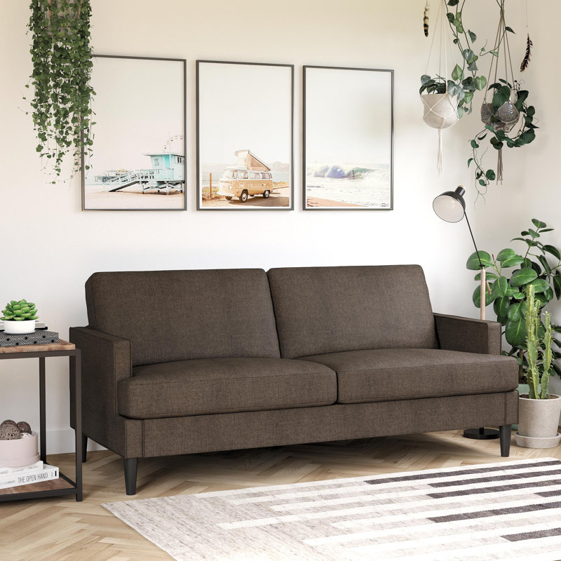 Aklima 3 Seater Linen Sofa, Grey