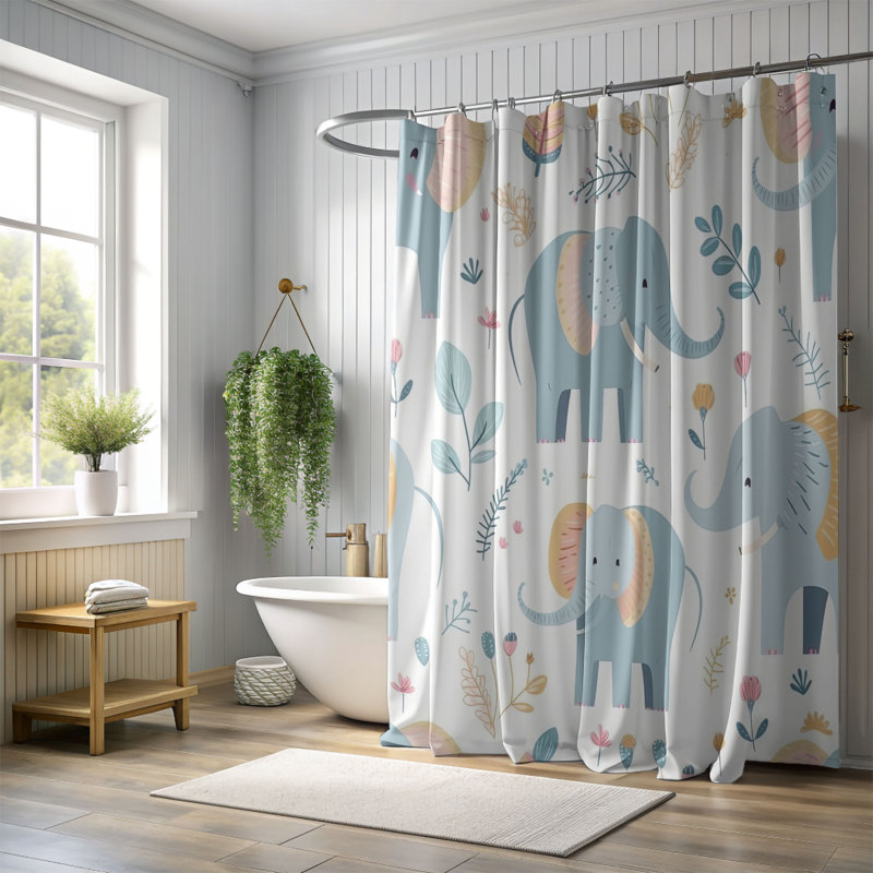 Rideau de douche Shimmering Sanctuary - Premium, H 74 po x l 71 po