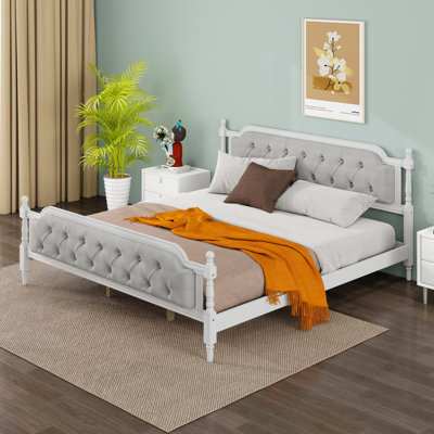 Upholstered Platform Bed with Headboard