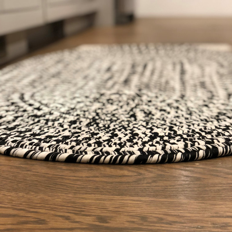 Tapis intérieur / extérieur gris tressé à la main Abdulrahman, Tapis de couloir 2 pi x 9 pi