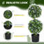 Anaston 70cm Faux Two-Ball Tree With Lavender Flowers Plant in Pot-2137216832