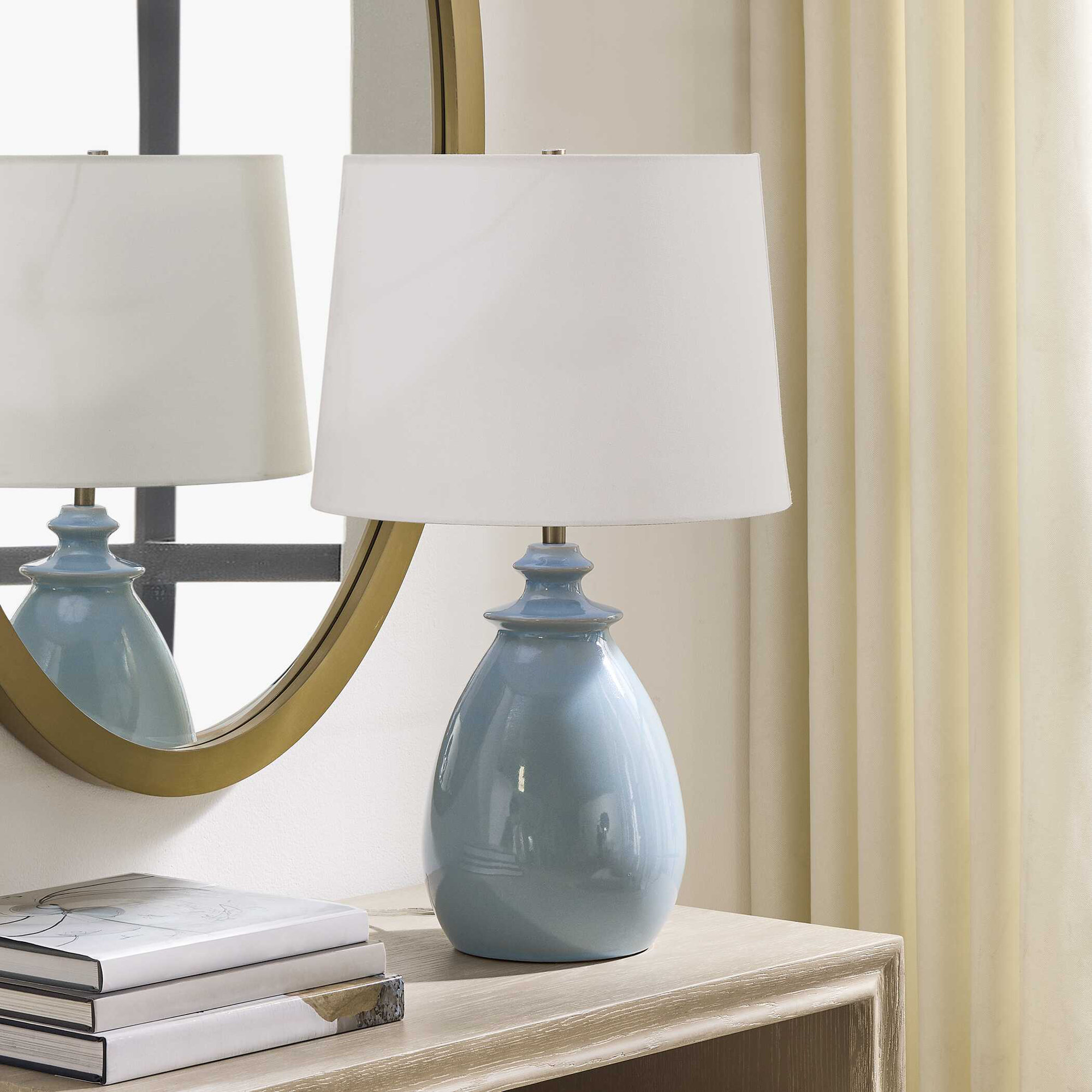  Lorene Light Blue Table Lamp