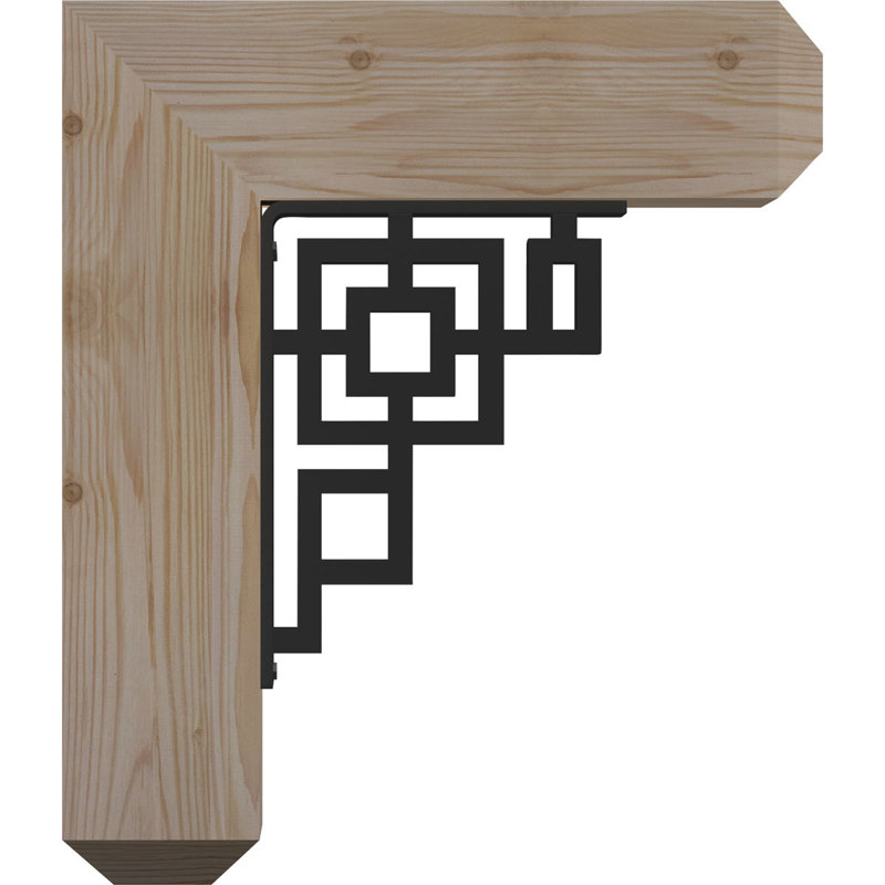 Support de fer Eris, H 14 po x P 11 1/2 po, Sapin de Douglas de l 3 1/2 po x T 2 po (lisse)