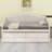 Wooden Daybed with Trundle and 2 Storage Drawers, Upholstered Button Tufted Sofa Bed-2141189623