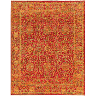 Wool Oriental Area Rug in Red