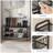 3-Tier Tall Metal Shoe Rack, 44.8 x 11 x 20.8 Inch Black Storage Organizer with Hooks for Entryway and Narrow Spaces