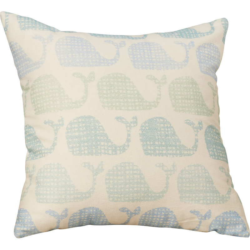Coussin en coton Trafalgar, Vert / bleu