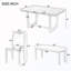 Ensemble de table de salle à manger 6 pièces avec 4 chaises rembourrées et 1 banc-131365964-131365967-131365969-131365971