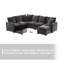 Ensemble de canapé modulaire en U 110 * 84 po, canapé modulaire en chenille 7 places-1821496305