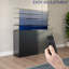 Armoire VIVO noire avec meuble télé motorisé, pour écrans de 32 à 55 po-124594239