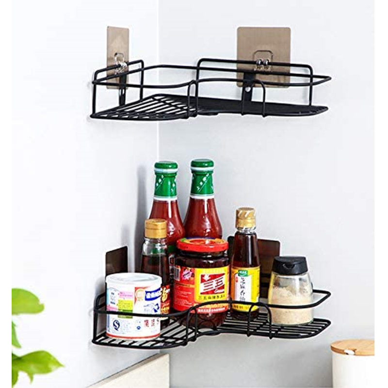 Galipeau Metal Bathroom Shelves, Black