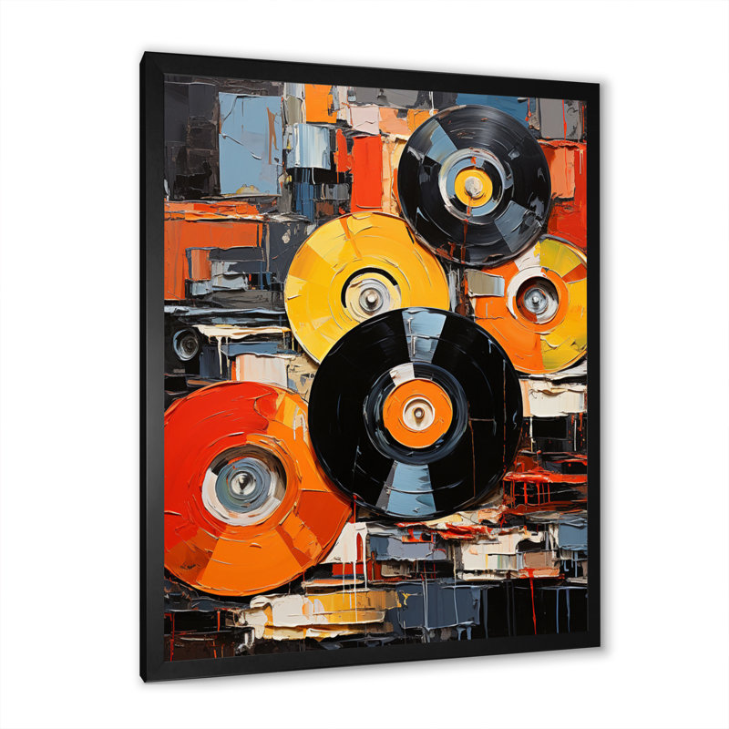 Colorful Colorful Melody II sur impression sur toile, H 32 po x l 16 po x P 1 po, Cadre simple noir