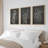 Black Gray Floral & Botanical Neutral Decor Minimalist Framed On Canvas 3 Pieces Print Wall Art-91875287-91875284
