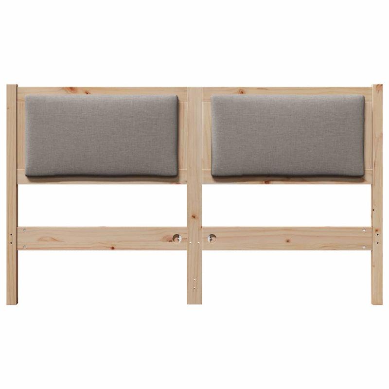 Solid Wood Headboard, Queen, Brown, Khaki
