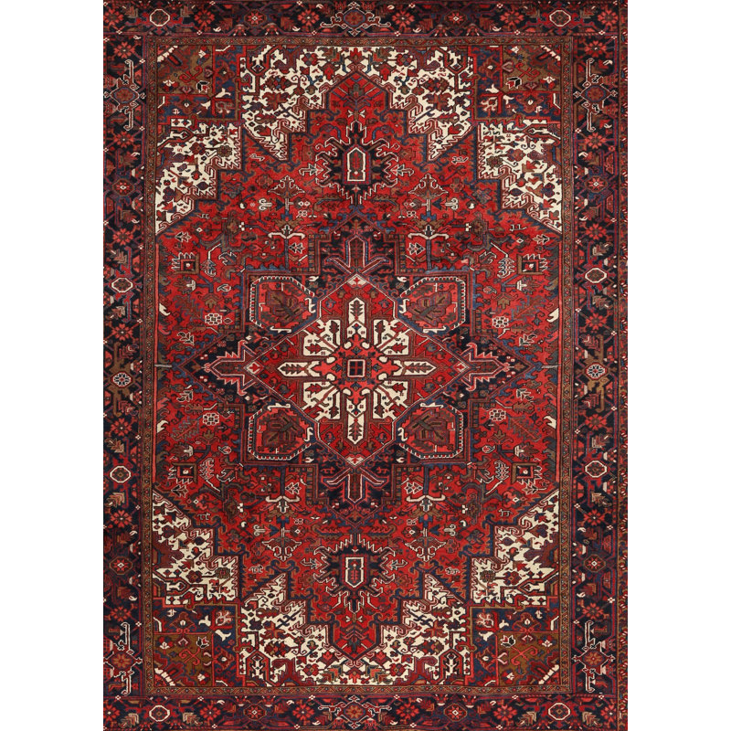 Tapis rouge/rose traditionnel, Rectangle 4 pi x 6 pi