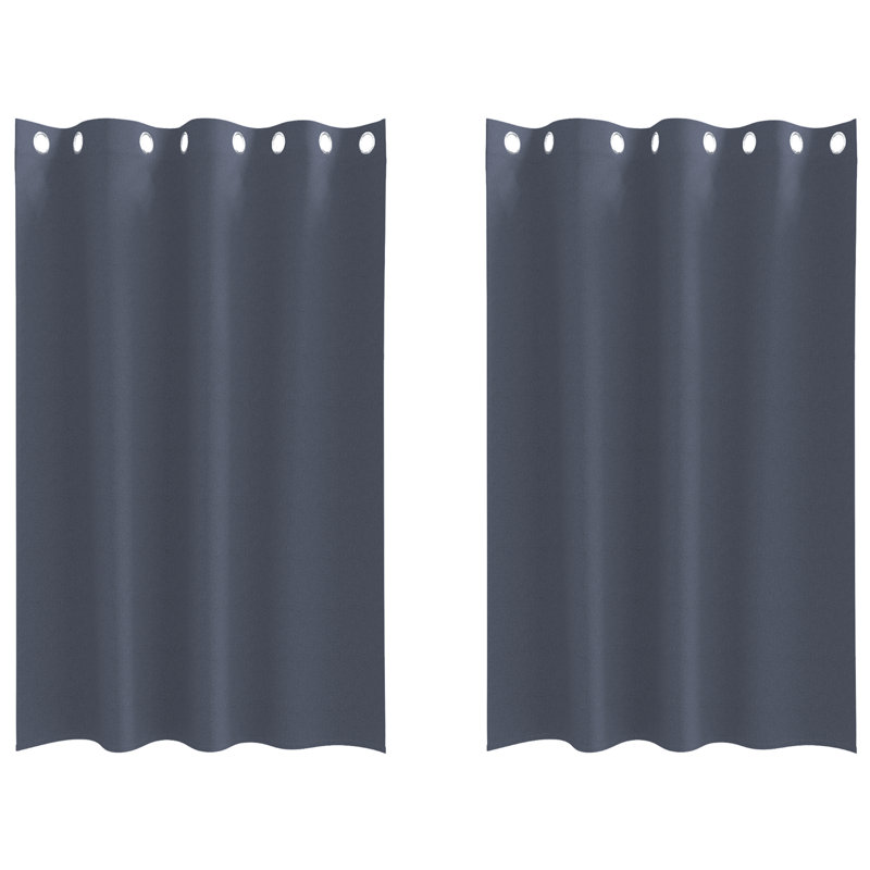 Tacorian Curtain Pair, Anthracite, 140cm Width x 175cm Drop