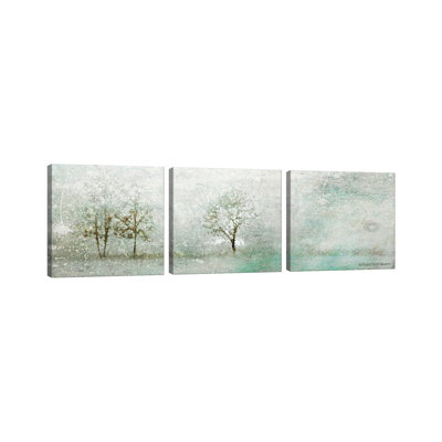 Light Winter Landscape - Canvas Wall Art Set - Wrapped Canvas (Set of 3)