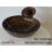 Novatto 16.5'' Brown/Tan Glass Circular Bathroom Sink with Faucet