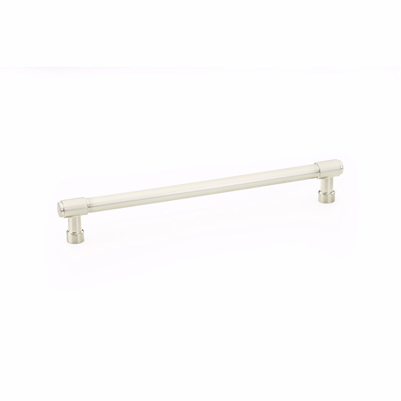 Emtek Jasper Bar Cabinet Pull, Satin Nickel, 8" Center To Center