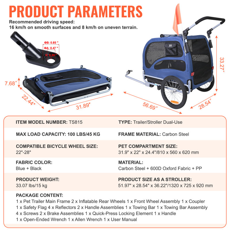 Foldable Pet Trailer