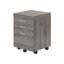 Classeur de bureau, roulant, taupe, moderne, bureau 3, bureau, rangement, stratifié taupe, contemporain