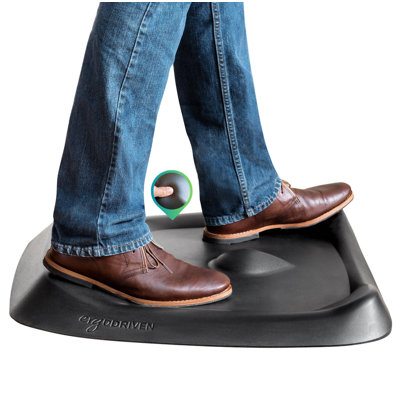 Topo Comfort Mat by Ergodriven | The Original Not-Flat Anti-Fatigue Standing Desk Mat with Calculated Terrain | Accessories | Obsidian Black