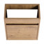 Comptoir de salle de bain mural compact - 16 po, portes à fermeture en douceur, lavabo pour petites salles de bain avec portes en céramique, portes de fermeture