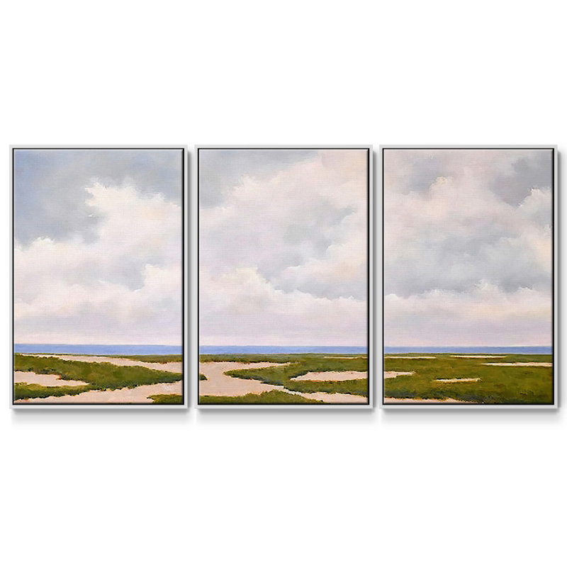 Beach Dunes 3 pièces, Blanc, H 40 po x l 78 po x P 2 po