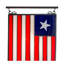 Liberian Flag Lighted Tabletop Window