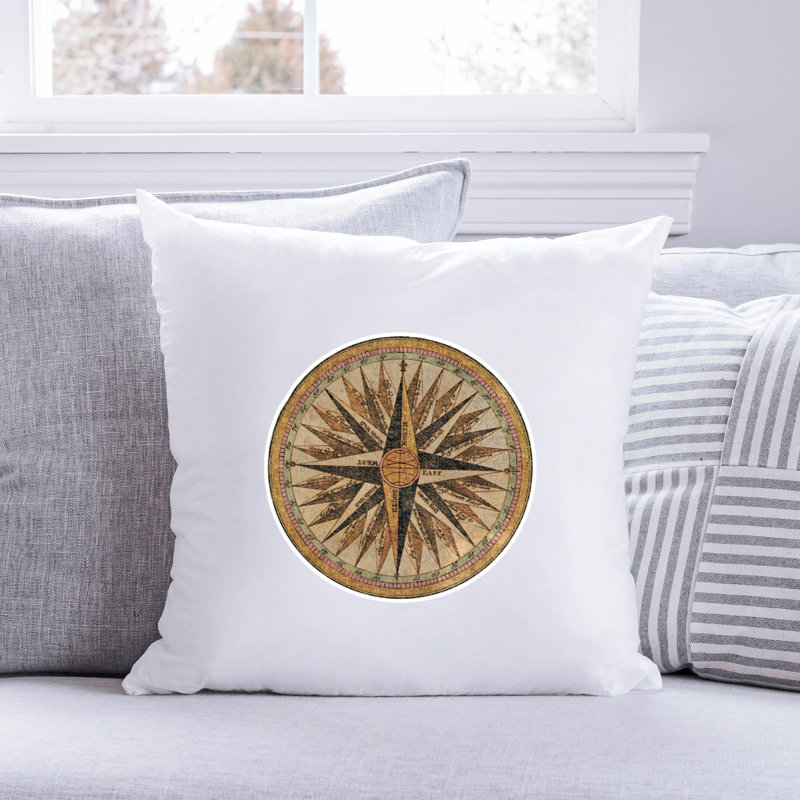 Nautical Sea Life_102 - Coussin décoratif avec coussin décoratif, H 18 po x l 18 po