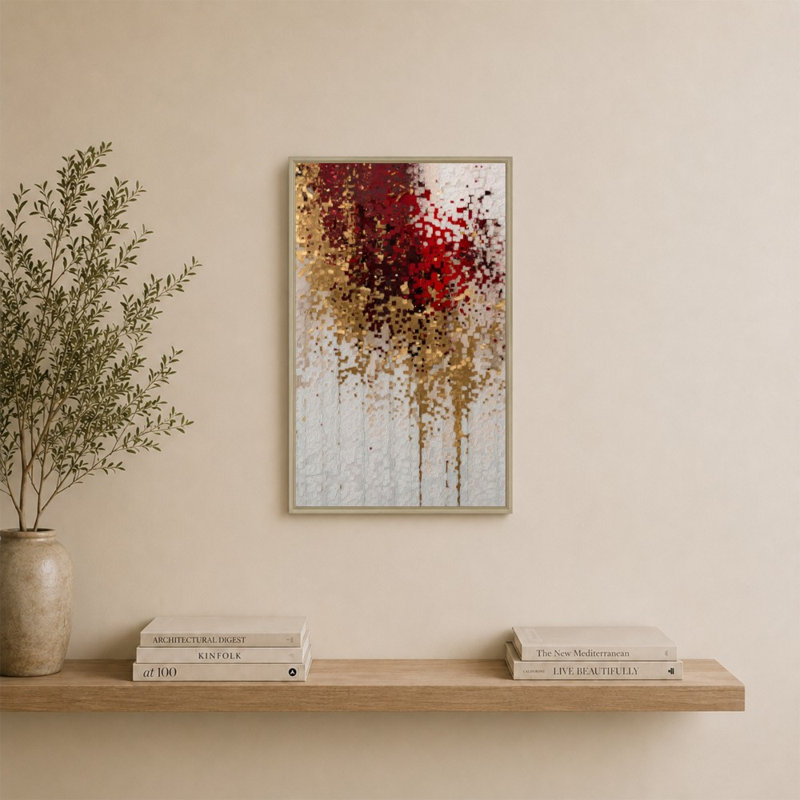 «John 15:13 dépliant« Love »par Mark Lawrence, reproduction, H 43,5 po x l 27,5 po x P 2 po, Cadre flottant, Espresso