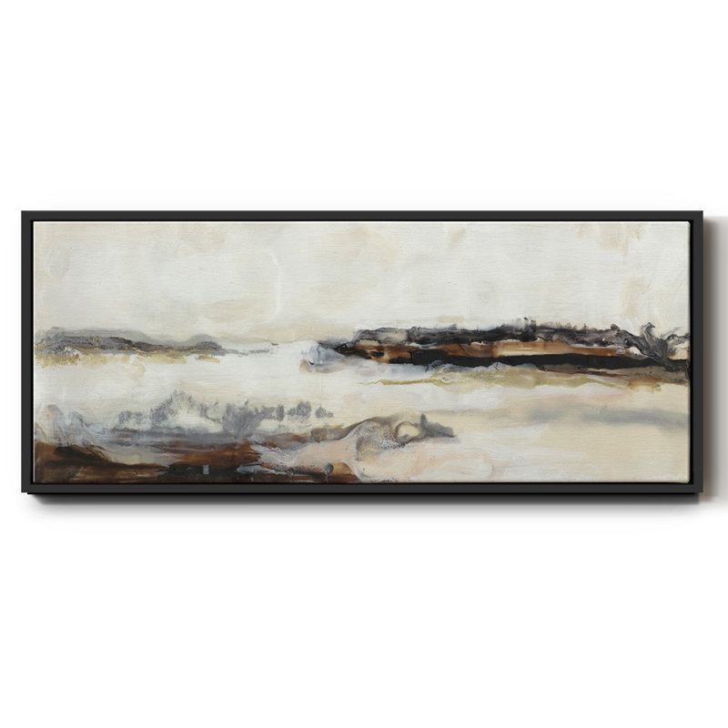 Joyful Horizon II - toile encadrée, H 20 po x l 50 po x P 1,5 po, Noir