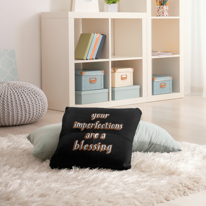 Coussin intérieur/extérieur inspirational imperfections, Orange, 30 po x 30 po