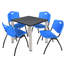 Plateau de table Kee Square, 4 chaises empilables-1810362136-1810362141-1843066369